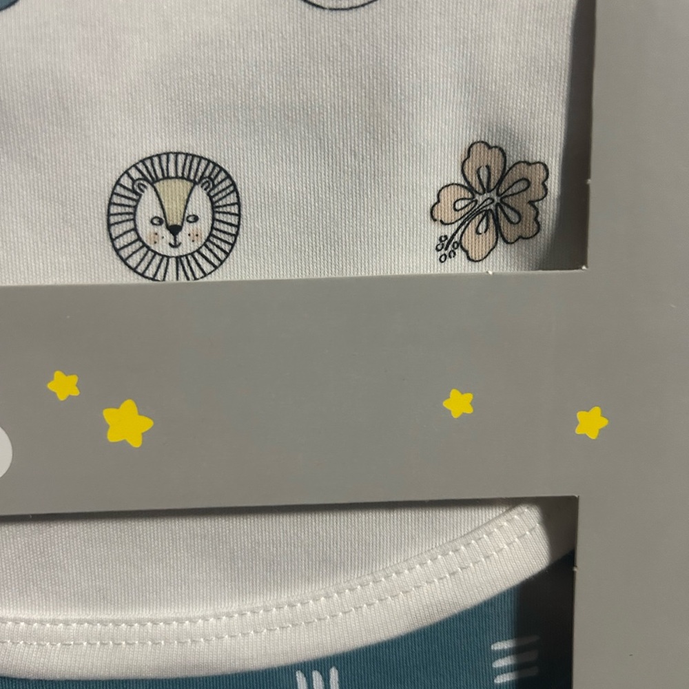 Moon and Stars - bib set - Blue jungle